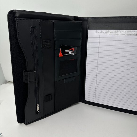 Business Portfolio Organizer Padfolio Black Leatherette Folder A4 Executive - Picture 10 of 16